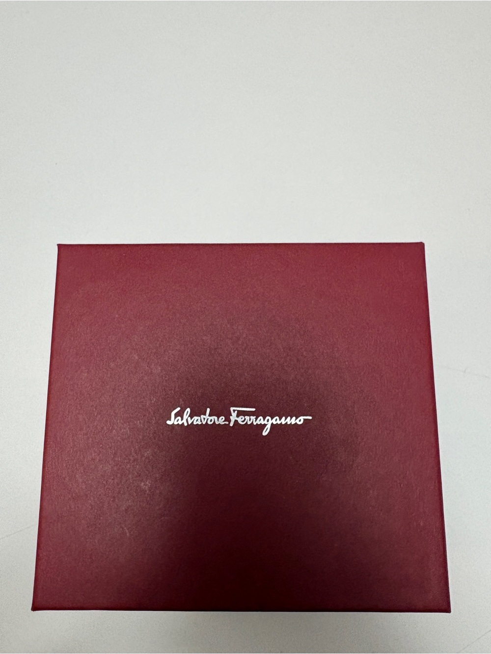 Salvatore Ferragamo Burgundy Jewelry Box